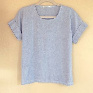 Anthropologie Stateside Pinstripe Boxy Shirt